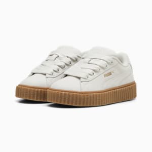 Flipped High Top Sneakers Creeper Phatty Earth Tone Little Kids' Sneakers, Warm White-Cheap Jmksport Jordan Outlet Gold-Gum, extralarge